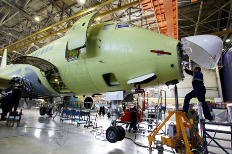 The iPad visualisation method is just part of the lean production concept that is being introduced at the Sukhoi factory. Source: ITAR-TASS